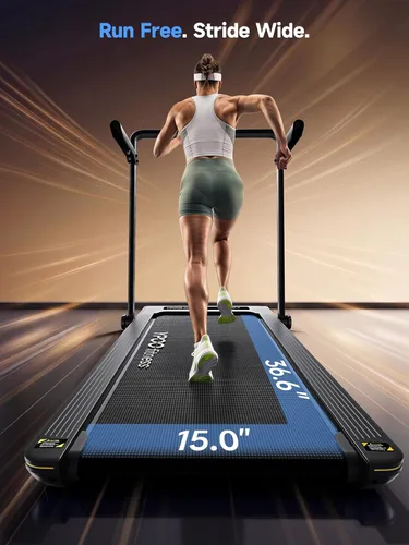 Vista 7 de YPOO Walking Pad Treadmill with Incline, 2-in-1 Under Desk Walking Pad with Foldable Handlebar, 0.5-6.2 MPH Portable Treadmill for Home Office, 2.5