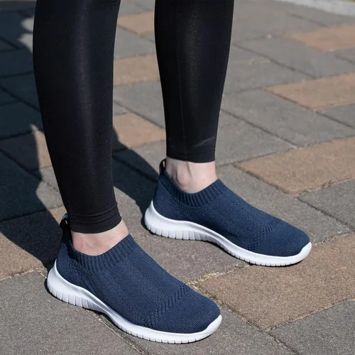 Vista 5 de Konhill - Zapato deportivo para caminar, ligero, deportivo, informal, para gimnasio, sin cordones, para mujer