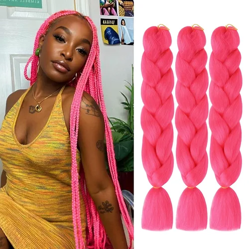 Vista 18 de Extensiones de cabello trenzado rubio (613#) trenzado sintético para ganchillo Box Twist para mujeres, 24 pulgadas, 3.53 oz/paquete