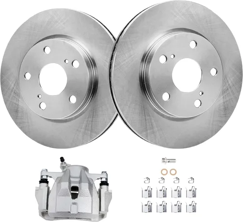 Vista 11 de Detroit Axle - Kit de freno delantero para Toyota RAV4 Prius V Lexus HS250h Scion xB Rotores de disco de 10.83 pulgadas Reemplazo de la pinza