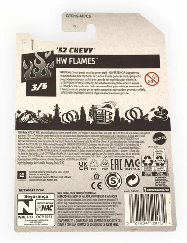 Vista 2 de Hot Wheels '52 Chevy, [gris] 229/250 Llamas 3/5