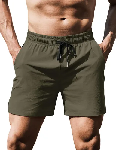 Vista 18 de COOFANDY Pantalones cortos deportivos para correr para hombre de 5 pulgadas, paquete de 2 pantalones cortos de entrenamiento para gimnasio