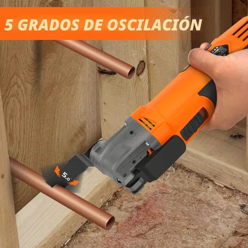 Vista 4 de ENERTWIST Herramienta oscilante, kit multiherramienta oscilante de 4.2 amperios con ángulo de oscilación de 5°, 6 velocidades variables, 31