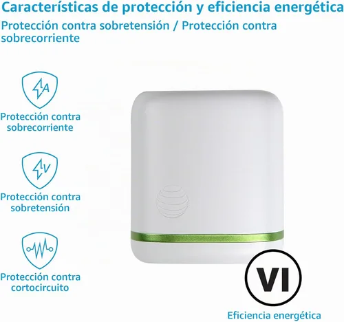 Vista 3 de AT&T Cargador de pared USB-C Adaptador de corriente de carga rápida, puntas plegables para viajes, compatible con iPhone, iPad, Samsung Galaxy 20W