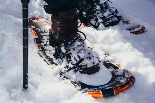 Vista 11 de Cascade Mountain Tech Lightweight Aluminum Frame Snowshoe Set