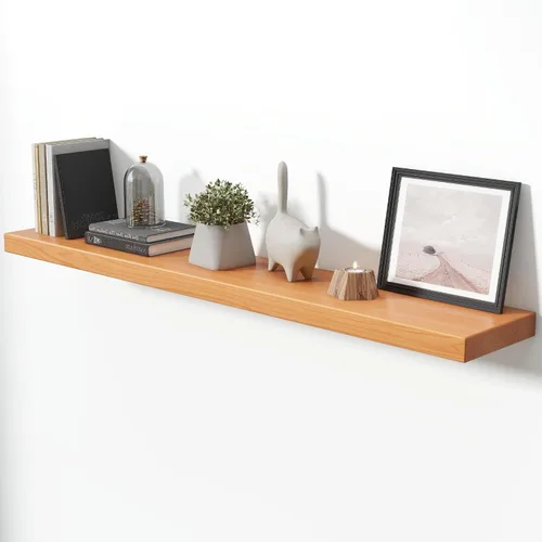 Vista 20 de Estantes flotantes de 20 pulgadas para pared, estante flotante de madera maciza de alta gama con soporte invisible resistente, estantes de pared