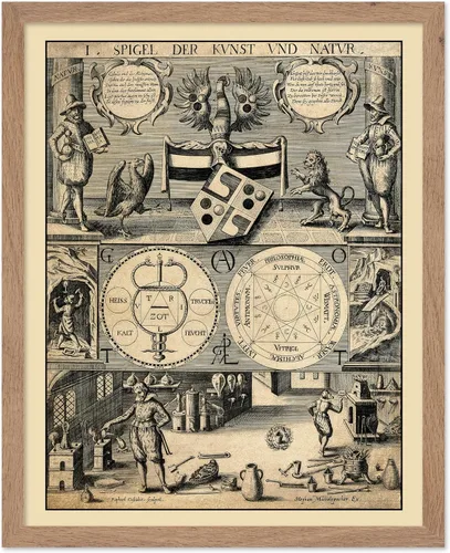 Vista 59 de Poster Master Póster astrológico clásico, impresión de ciencia vintage, regalo para artistas, amigos, el antiguo zodiaco de Egipto, rueda