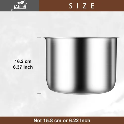 Vista 5 de Olla interior de repuesto original de 6 cuartos de galón, compatible con olla a presión de 6 cuartos de galón PPC770 PPC771 PPC770-1 PRO PCXL-PRO6