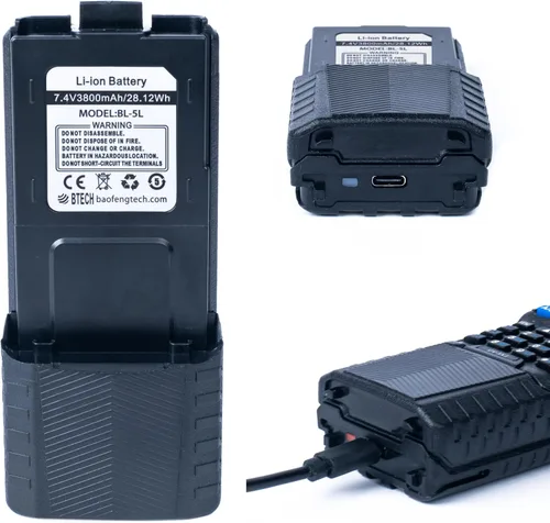 Vista 7 de BaoFeng Eliminador de batería para radios BF-F8HP y UV-5R