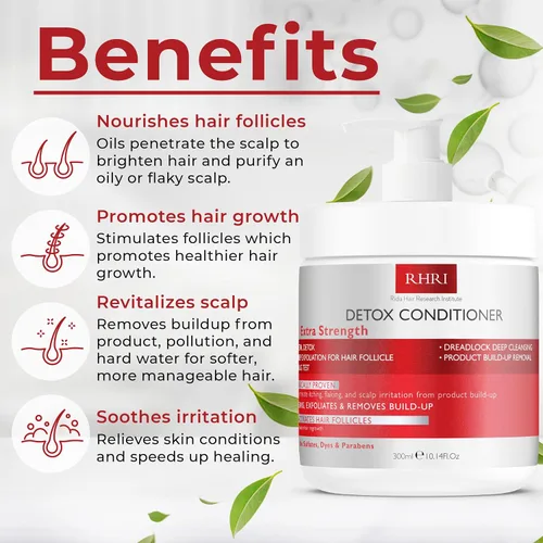 Vista 3 de Acondicionador Detox – Acondicionador de Limpieza Profunda para Cabello Dañado y Seco Detox de Metales Pesados y Eliminación de Acumulación