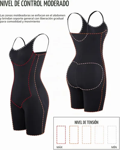 Vista 4 de FeelinGirl Faja moldeadora para mujer, moldeador de cuerpo completo, control de abdomen, levantador de glúteos, pantalones cortos Negro