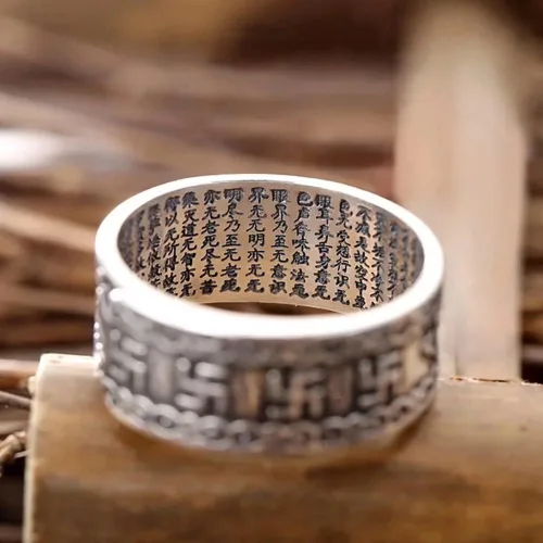 Vista 7 de Anillos de dragón PiXiu de Feng Shui para hombres y mujeres, anillo de la buena suerte para el éxito de la riqueza de plata esterlina anillos