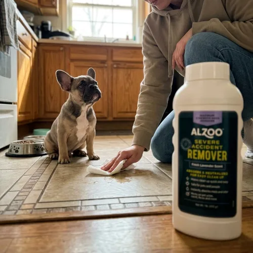 Vista 8 de ALZOO Removedor de accidentes severos para perros y gatos, gránulos absorbentes que ayudan a eliminar la suciedad de las mascotas y neutralizar