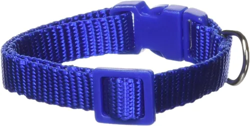 Vista 7 de Zack & Zoey Collar de perro de nailon de ancho, se adapta a cuellos de 6 a 10 pulgadas, Bluebird