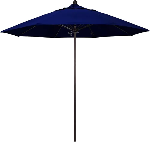 Vista 6 de California Umbrella ALTO908117-5410 Venture Series - Sombrilla comercial para patio, 9 pies redonda, color azul aire Sunbrella