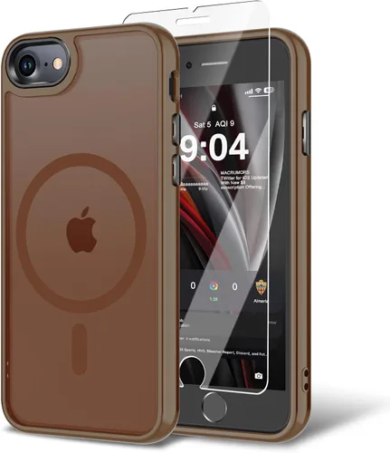 Vista 134 de Funda para iPhone 11 con protector de pantalla, compatible con MagSafe, ultra delgada, translúcida, mate, a prueba de golpes, color negro