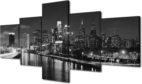 Vista 33 de Impresión fotográfica de paisajes oceánicos en blanco y negro, obra de arte en lienzo de paisaje marino, estirado y enmarcado, lienzo de ojo