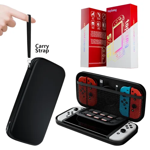 Vista 3 de taplzmg case for Nintendo switch Switch oled switch carrying case with 10 Game Cartridges Hard Shell Travel Switch Pouch for Console & Accessories