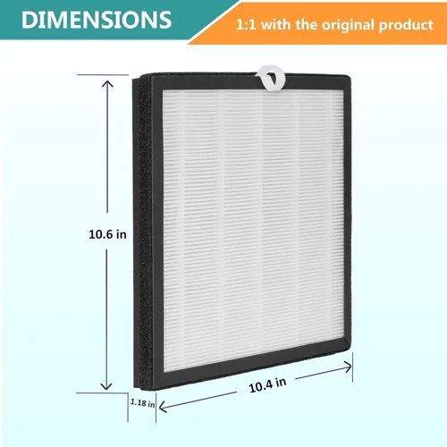 Vista 3 de Filtro de repuesto G3, compatible con el purificador de aire AME G3 Sferf-30, purificador de aire VEWIOR A3 y Tailulu HQZZ-260, filtro de aire 3