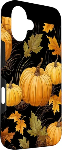 Vista 3 de Autumn Leaves Pumpkins Fall Season Thanksgiving Halloween Case for iPhone 16