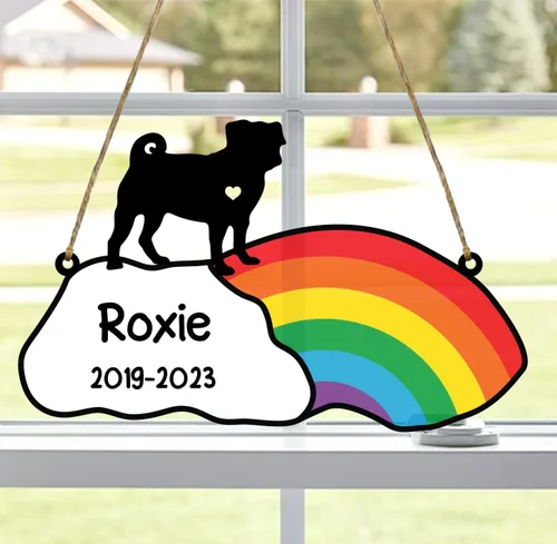 Vista 117 de LOVELYPOD Rainbow Bridge - Regalos conmemorativos para mascotas, regalos conmemorativos para perros afganos por pérdida de sabueso afgano, regalo