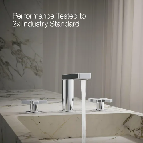 Vista 12 de Kohler 73060-3-CP Composed Grifo de lavabo de baño con asas cruzadas, 1.2 gpm, cromo pulido