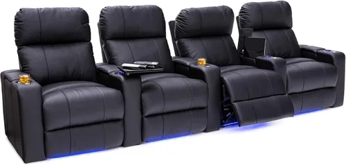Vista 10 de Seatcraft Julius - Asiento de cine en casa (2 unidades), color negro