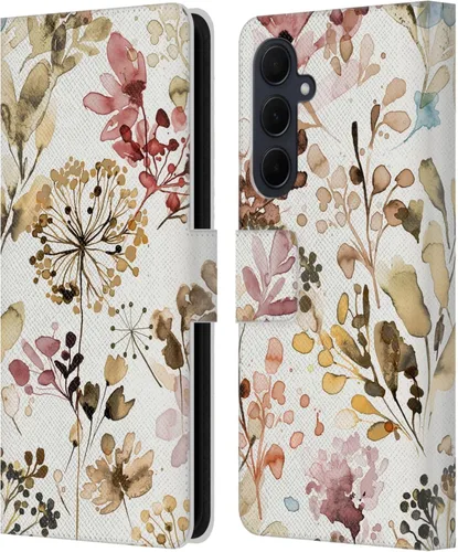 Vista 274 de Head Case Designs Officially Licensed Ninola Beige Wild Grasses Leather Wallet Case Compatible with Samsung Galaxy A07 4G