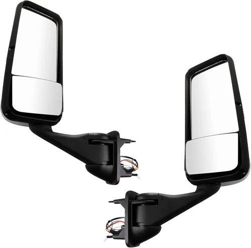 Vista 144 de TRQ Conjunto de 2 piezas de espejo lateral para conductor y pasajero, ajuste eléctrico, sin calefacción, sin memoria, color negro, compatible