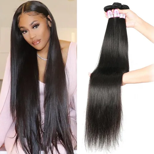Vista 26 de Beauty Forever Yaki - Extensiones de cabello humano virgen mongol sin procesar, grado 12A, 3 paquetes de cabello humano virgen mongol sin procesar
