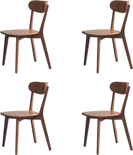Vista 24 de Sillas de comedor 100% de madera maciza de roble - Sillas de cocina, silla de estudio de diseño moderno clásico para una vida elevada (Negro-1)