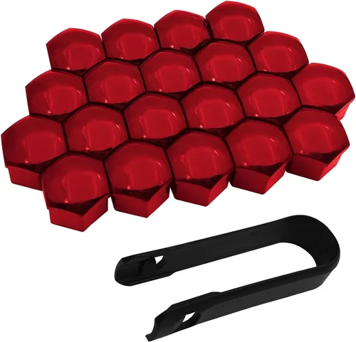 Vista 9 de 20 PIEZAS Tapa para Tuerca de Llanta, Tuerca Hexagonal de 17 mm para Tornillos de Neumáticos a Prueba de Óxido y Polvo, Carcasa Plástica Decorativa
