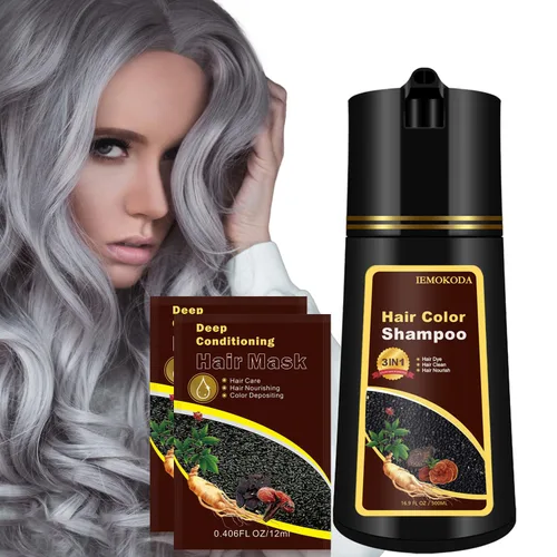 Vista 9 de Champú de Tinte para el Cabello Marrón Cereza, Tinte para el Cabello Marrón Semipermanente, Funciona en Minutos, Champú de Color Instantáneo