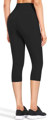 Vista 3 de Fengbay Pantalones de yoga de cintura alta, pantalones de yoga con bolsillo, control de abdomen, entrenamiento, correr, leggings de yoga elásticos