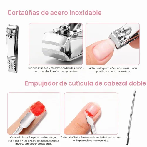 Vista 8 de Gellen Kit de cuidado de uñas con 10 herramientas de manicura: fortalecedor Aroma de flor de cerezo