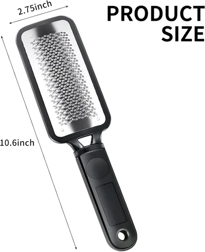 Vista 2 de Topmeet Removedor de callos de pies, lima profesional de acero inoxidable para piel muerta, callos y piel dura, diseño ergonómico para pies suaves
