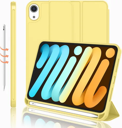 Vista 22 de iMieet Funda para iPad mini 7 2024 (A17 Pro), Funda para iPad mini 6 (8.3 pulgadas, modelo 2021), Funda para iPad mini 7ª/6ª generación con soporte
