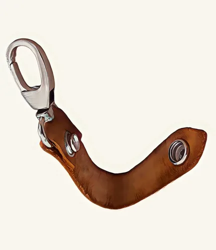 Vista 6 de Havzoria - Llavero de cuero de grano completo para hombre, hecho a mano, llavero de valet de lujo, desmontaje rápido, organizador de llaveros