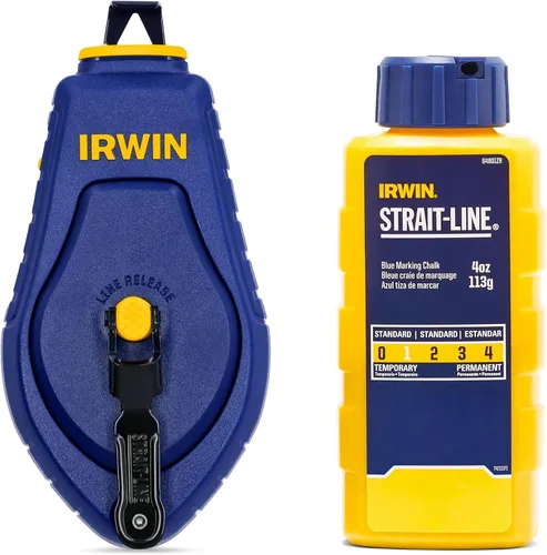 Vista 9 de IRWIN Tools STRAIT-LINE - Carrete de tiza compacto, con tiza azul, 30 pies (IWHT48440BC)