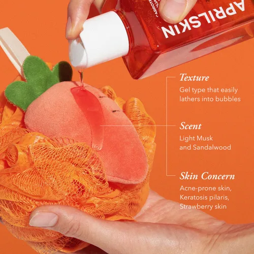 Vista 2 de APRILSKIN Carrotene IPMP Gel de baño exfoliante Gel de baño de ácido salicílico mejora la piel áspera y con baches, acné corporal, queratosis
