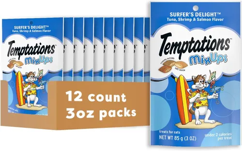 Vista 18 de Golosinas Temptations clásicas para gatos, empaque múltiple
