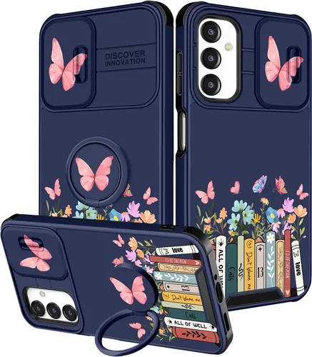 Vista 221 de Funermei para Samsung Galaxy Z Flip 4 Funda - Funda de Teléfono Bonita para Mujeres y Niñas con Mariposas Bonita Estética Femenina Diseño
