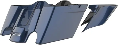 Vista 14 de Cubiertas laterales de alforjas estiradas para motocicleta, extensión extendida para Harley Touring 2014+ - Whisky ámbar Amber Whiskey