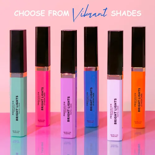 Vista 7 de Profusion Cosmetics Bright Lights UV Neon & Pastel Delineador de ojos - A prueba de manchas, delineador de ojos de larga duración con punta Bolt