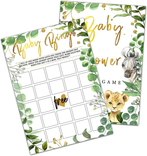 Vista 8 de Woodland - Juegos de baby shower, juegos de doble cara con nombre de esa canción de bebé y juego de peleas de bebé (paquete de 30) con 1 tarjeta