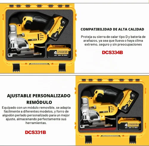 Vista 3 de Estuche para Dewalt Jigsaw - Caja rígida impermeable para sierra caladora