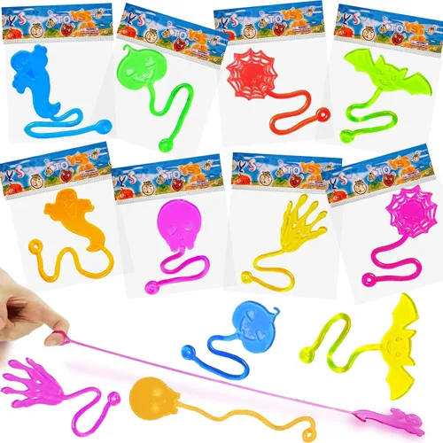 Vista 9 de Manos Pegajosas de Navidad a Granel 36 Piezas Estilos Navideños Juguetes Elásticos para Niños y Niñas, Rellenos de Piñata, Rellenos de Calcetines