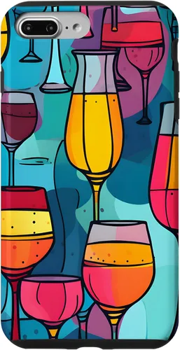 Vista 12 de Estuche de arte abstracto vibrante para copas de vino para iPhone 16