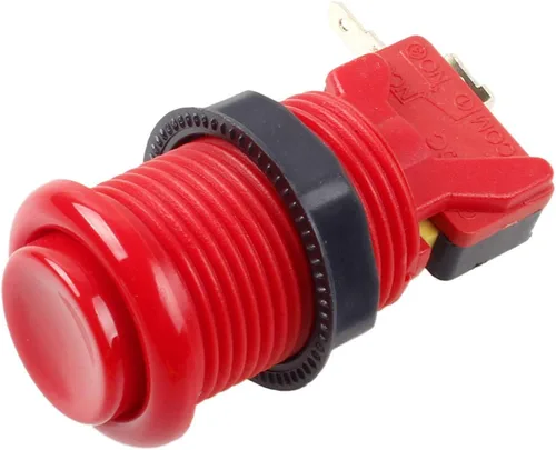 Vista 3 de 7X Arcade Botones 1.181 in Tipo Happ Interruptor de Botones Estándar con Botones de 7.9 in Cable para Arcade Joystick Arcade1up Juegos Consola (Rojo)