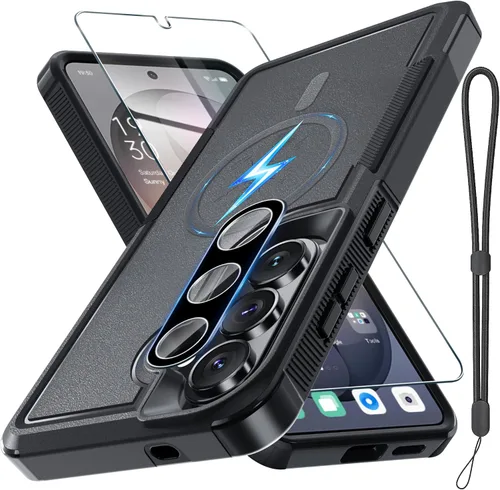 Vista 21 de Funda para Samsung Galaxy S24 FE, Cuerpo Completo Resistente de Servicio Pesado Robusta a Prueba de Golpes Funda Protectora para Teléfono con Correa